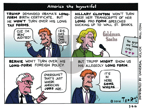 Ted Rall on Wednesday March 9, 2016 Comic Strip