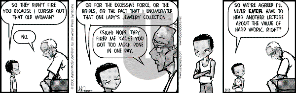 The Boondocks on Thursday March 6, 2008 Comic Strip