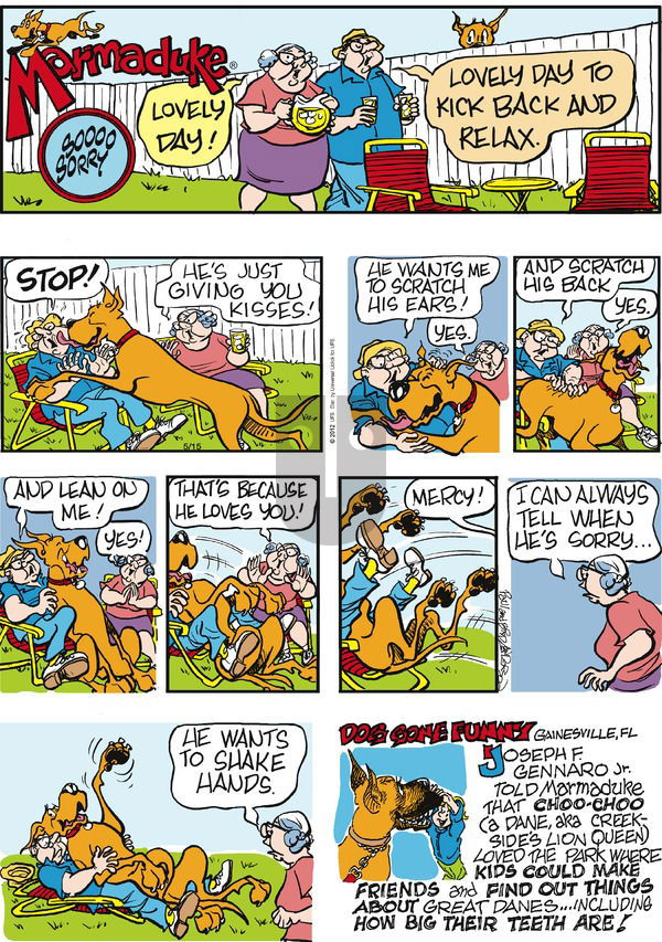 Marmaduke on Sunday May 15, 2016 Comic Strip