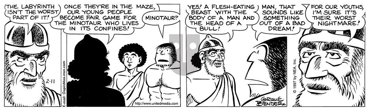 Alley Oop - Tuesday February 11, 1997 Comic Strip