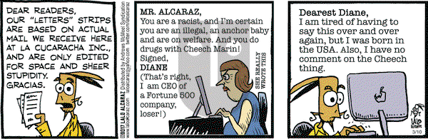 La Cucaracha on Friday March 10, 2017 Comic Strip