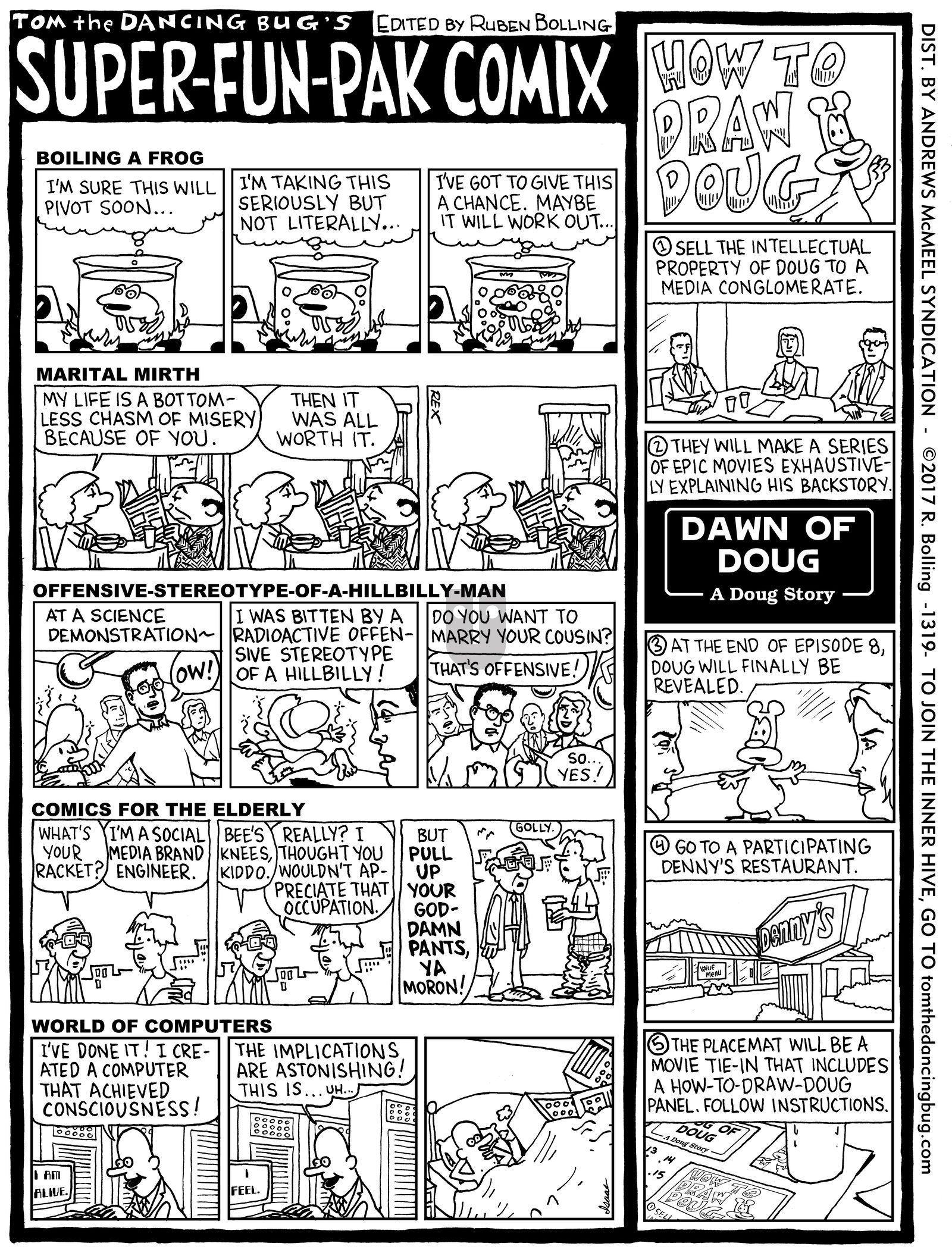Tom the Dancing Bug - Monday January 2, 2017 Comic Strip