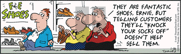 Frank and Ernest on Friday January 16, 2015 Comic Strip