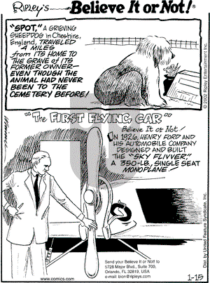 Ripley's Believe It or Not on Tuesday January 15, 2002 Comic Strip