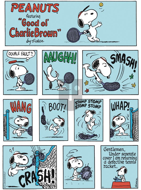 Peanuts - Sunday August 4, 2024 Comic Strip