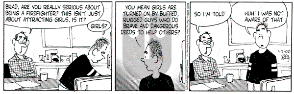 Luann on Monday January 7, 2002 Comic Strip