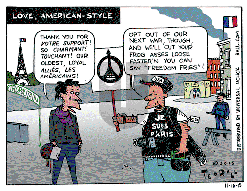 Ted Rall on Monday November 16, 2015 Comic Strip