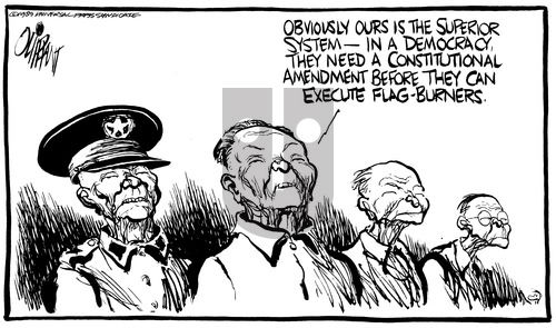 Pat Oliphant on Sunday June 25, 1989 Comic Strip