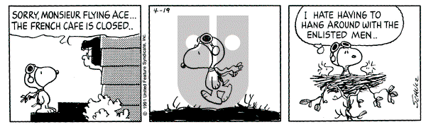 Peanuts on Friday April 19, 1991 Comic Strip