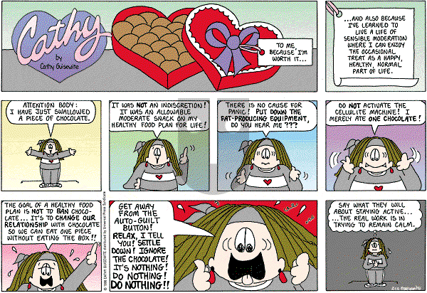 Cathy Classics - Sunday February 15, 1998 Comic Strip