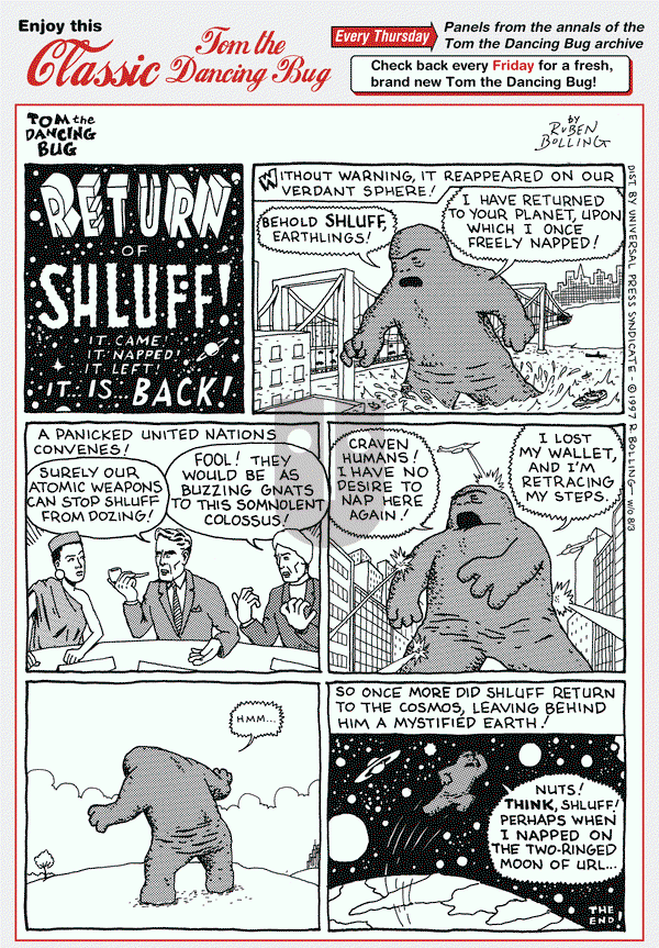 Tom the Dancing Bug on Thursday November 21, 2013 Comic Strip