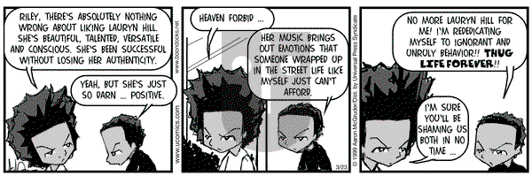 The Boondocks on Friday March 23, 2001 Comic Strip