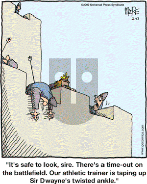 In the Bleachers - Friday February 13, 2009 Comic Strip