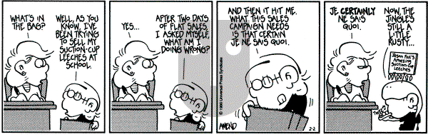 FoxTrot on Friday February 2, 1990 Comic Strip