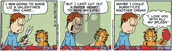 Garfield on Wednesday February 13, 2008 Comic Strip