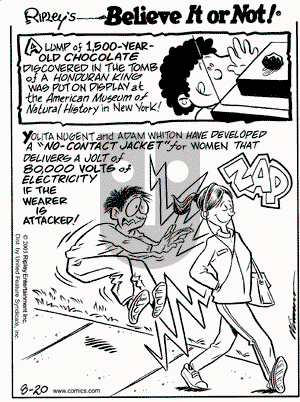 Ripley's Believe It or Not on Wednesday August 20, 2003 Comic Strip