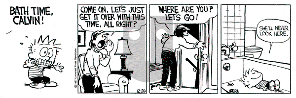 Calvin and Hobbes on Saturday December 26, 1987 Comic Strip