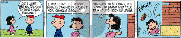 Peanuts on Thursday September 14, 2000 Comic Strip
