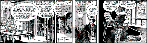 Alley Oop on Tuesday February 14, 1956 Comic Strip