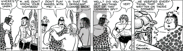 Alley Oop on Monday October 18, 1999 Comic Strip