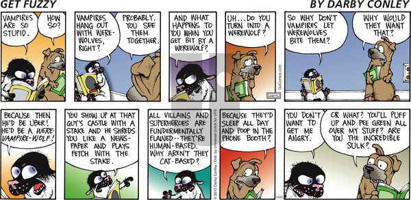 Get Fuzzy on Sunday December 22, 2013 Comic Strip