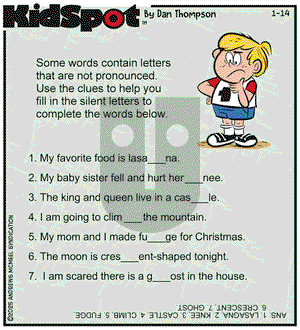 KidSpot on Tuesday January 14, 2025 Comic Strip