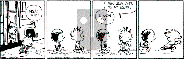 Calvin and Hobbes on Monday March 23, 2015 Comic Strip