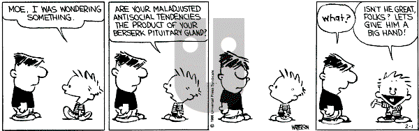 Calvin and Hobbes - Saturday February 1, 1986 Comic Strip