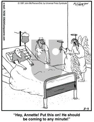 Close to Home on Tuesday March 4, 1997 Comic Strip