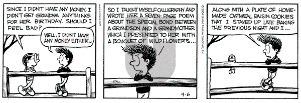 Grand Avenue on Tuesday April 6, 2004 Comic Strip