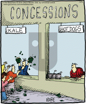 In the Bleachers on Tuesday October 7, 2014 Comic Strip