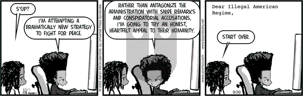 The Boondocks on Monday September 30, 2002 Comic Strip