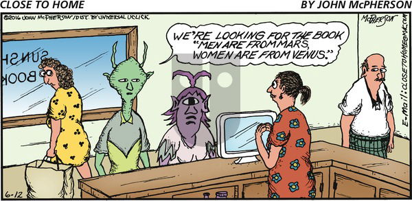 Close to Home on Sunday June 12, 2016 Comic Strip