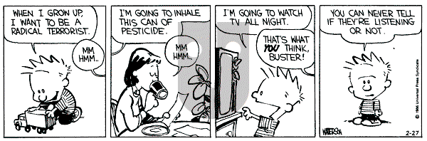Calvin and Hobbes - Thursday February 27, 1986 Comic Strip