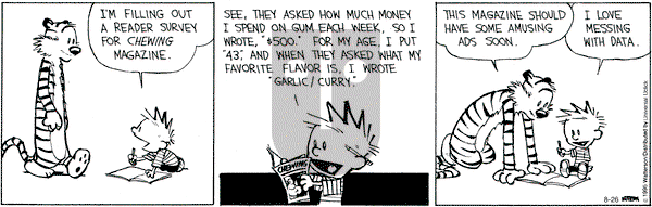 Calvin and Hobbes on Wednesday August 26, 2015 Comic Strip