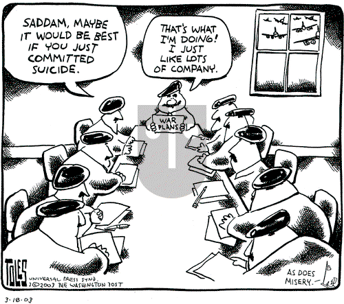 Tom Toles on Tuesday March 18, 2003 Comic Strip