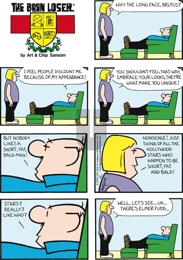 The Born Loser on Sunday September 1, 2019 Comic Strip