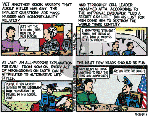 Ted Rall on Thursday December 27, 2001 Comic Strip