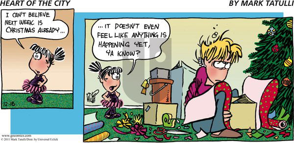 Heart of the City - Sunday December 18, 2011 Comic Strip