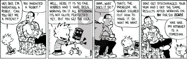 Calvin and Hobbes - Friday September 1, 1989 Comic Strip