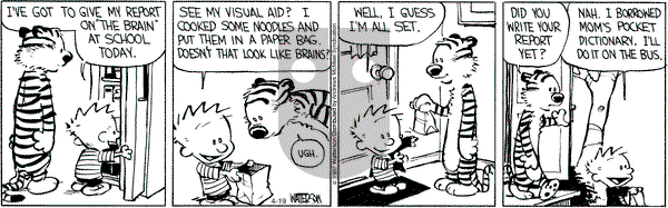 Calvin and Hobbes - Wednesday April 19, 2017 Comic Strip