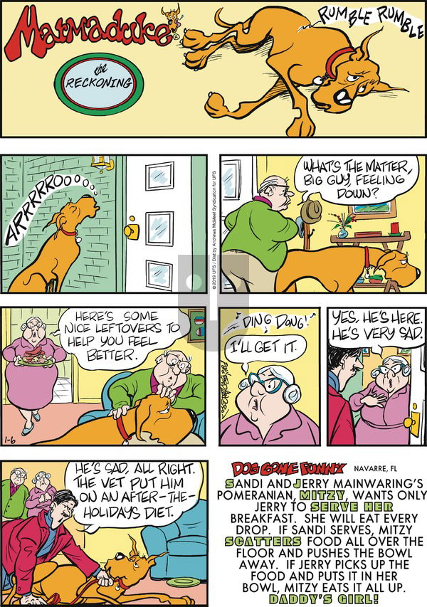 Marmaduke on Sunday January 6, 2019 Comic Strip