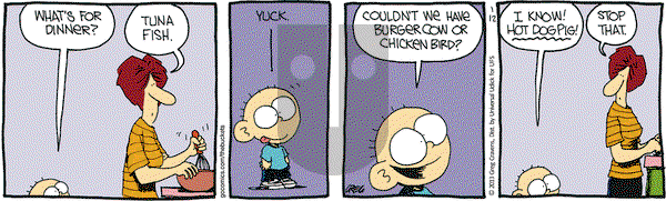 The Buckets - Saturday January 12, 2013 Comic Strip