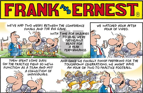Frank and Ernest on Sunday February 4, 2018 Comic Strip