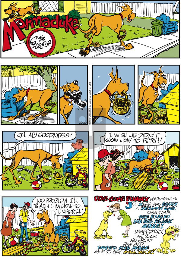 Marmaduke on Sunday October 21, 2012 Comic Strip