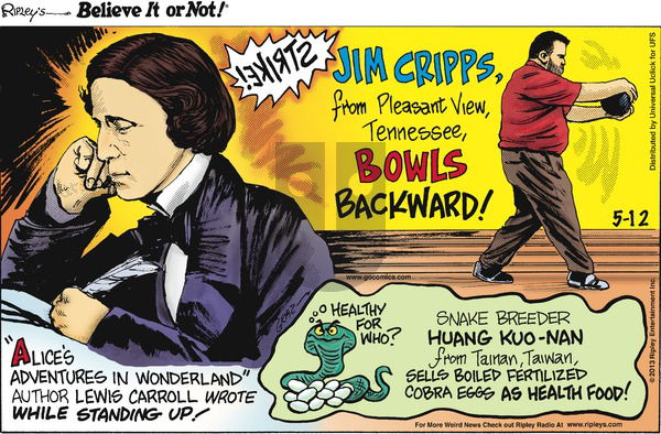 Ripley's Believe It or Not on Sunday May 12, 2013 Comic Strip