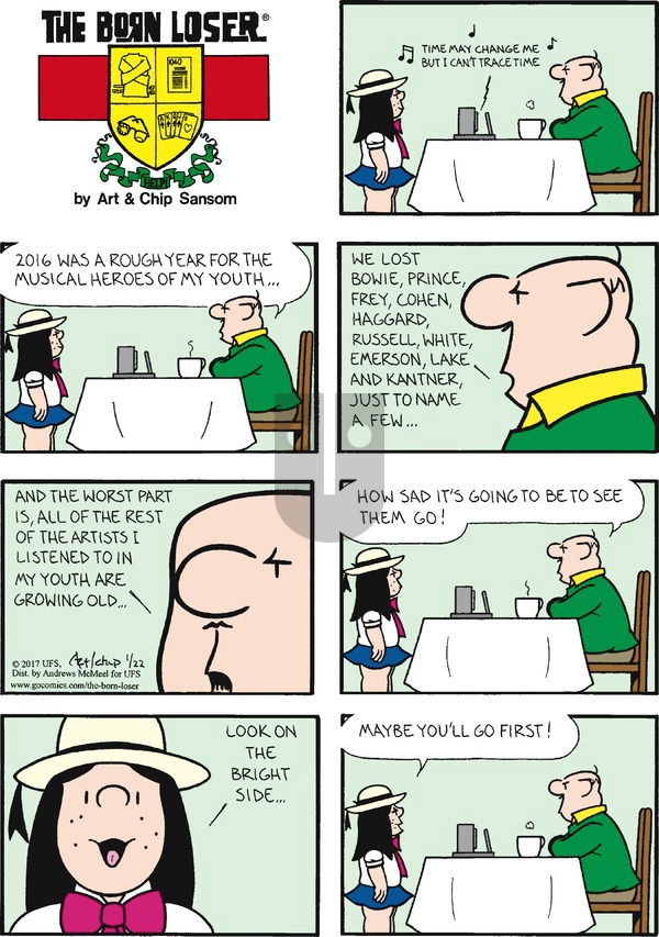 The Born Loser on Sunday January 22, 2017 Comic Strip