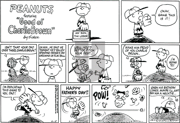 Peanuts - Sunday June 15, 1975 Comic Strip