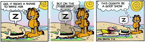 Garfield on Monday July 14, 1997 Comic Strip