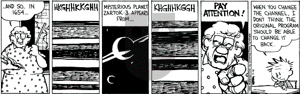 Calvin and Hobbes - Friday November 12, 1993 Comic Strip